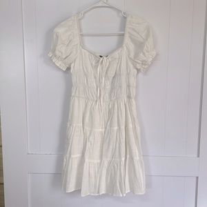 White shirt sleeve dress